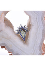 BVLA Kite Borderline with Sandblasted Peridot in 14k White Gold 16g Threaded End by BVLA!