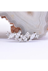 BVLA Left or Right Facing Irina with CZ in 14k Gold 16g Threaded Ends by BVLA!
