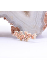 BVLA Left Facing Irina with Grade AA Peach Topaz and Champagne Sapphire in 14k Yellow Gold 16g Threaded End by BVLA!