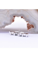 BVLA Left Facing Irina with Chrome CZ and Grey CZ in 14k White Gold 16g Threaded End by BVLA!