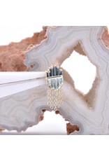 BVLA Levitate with Grade AA London Blue Topaz and Grade AA Swiss Blue Topaz in 14k Yellow Gold 16g Threaded End by BVLA!