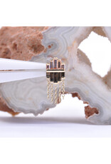 BVLA Levitate with Champagne Sapphire and Smoky Quartz in 14k Yellow Gold 16g Threaded End by BVLA!