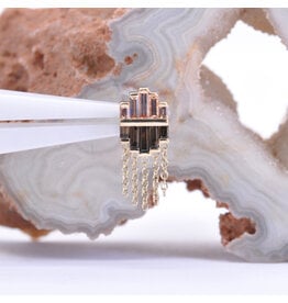 BVLA Levitate Champagne Sapphire & Smoky Quartz Yellow Gold 16g Threaded End