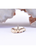 BVLA Levitate with Champagne Sapphire and Smoky Quartz in 14k Yellow Gold 16g Threaded End by BVLA!