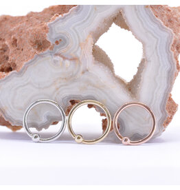 BVLA 18g 14k Gold Fixed Bead Seam Rings by BVLA