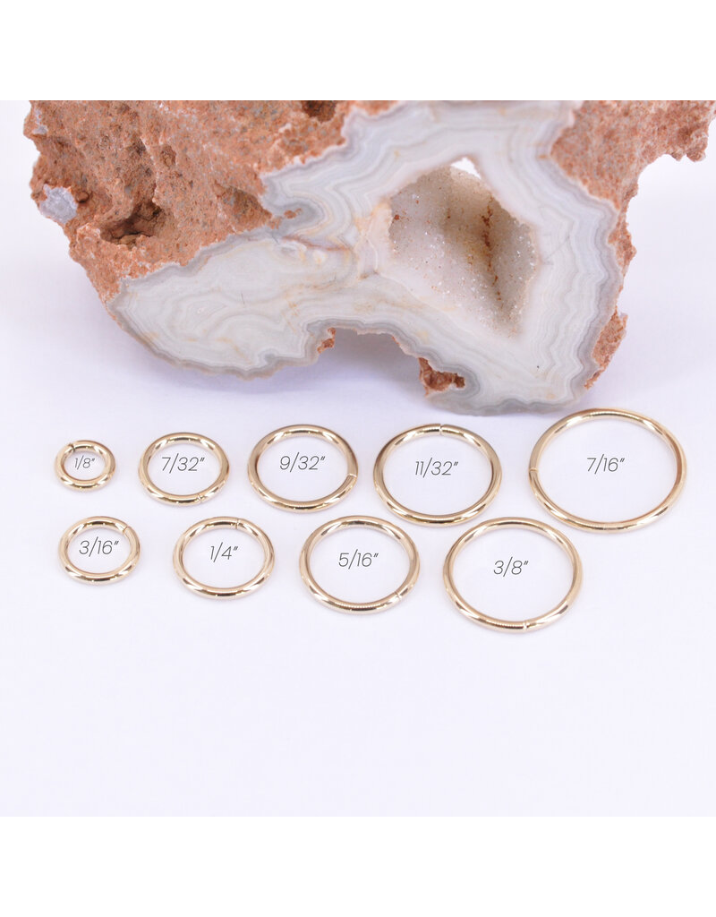 BVLA 18g Simple Seam Rings in 14k Gold by BVLA