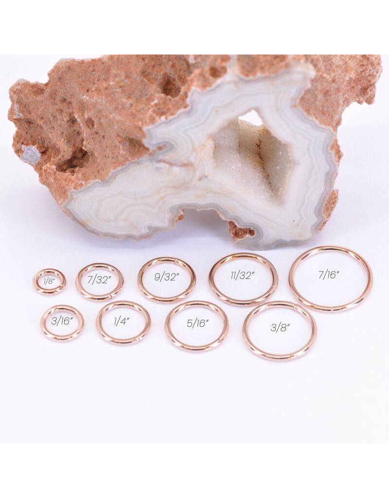 BVLA 18g Simple Seam Rings in 14k Gold by BVLA