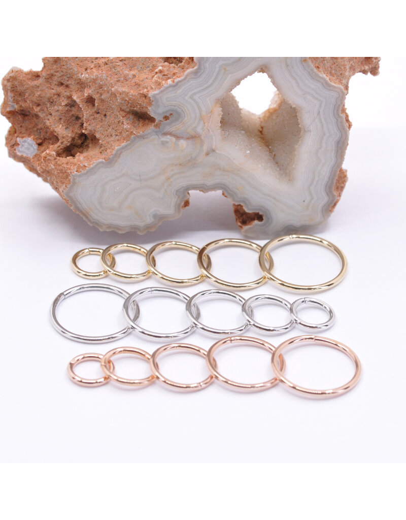 BVLA 18g Simple Seam Rings in 14k Gold by BVLA