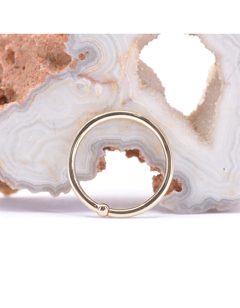 BVLA 16g Fixed Bead Rings with 2mm Bead in 14k Gold by BVLA!