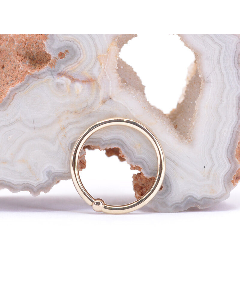BVLA 16g Fixed Bead Rings with 2mm Bead in 14k Gold by BVLA!