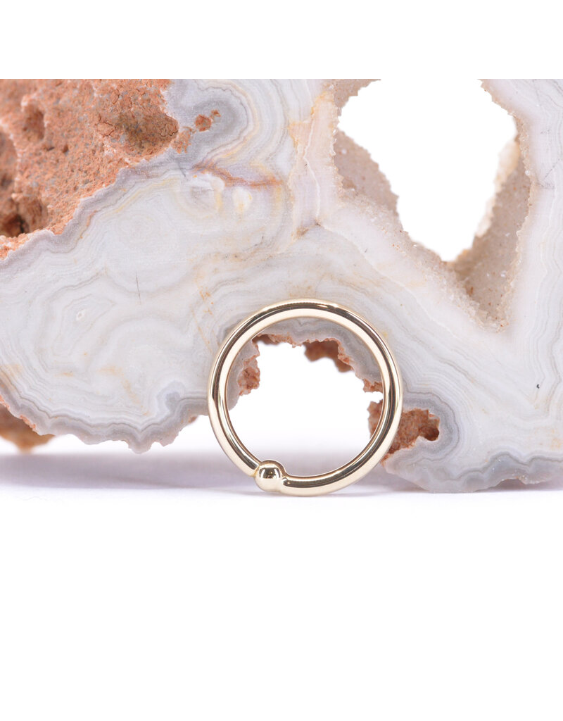 BVLA 16g Fixed Bead Rings with 2mm Bead in 14k Gold by BVLA!