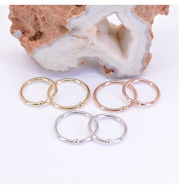 BVLA 16g 14k Gold Fixed Bead Rings by BVLA