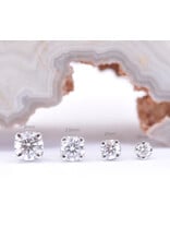 BVLA Genuine VS Diamond in 14k Gold 4 Prong Setting Threadless Ends by BVLA!