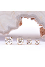 BVLA Genuine VS Diamond in 14k Gold 4 Prong Setting Threadless Ends by BVLA!
