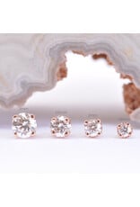 BVLA Genuine VS Diamond in 14k Gold 4 Prong Setting Threadless Ends by BVLA!