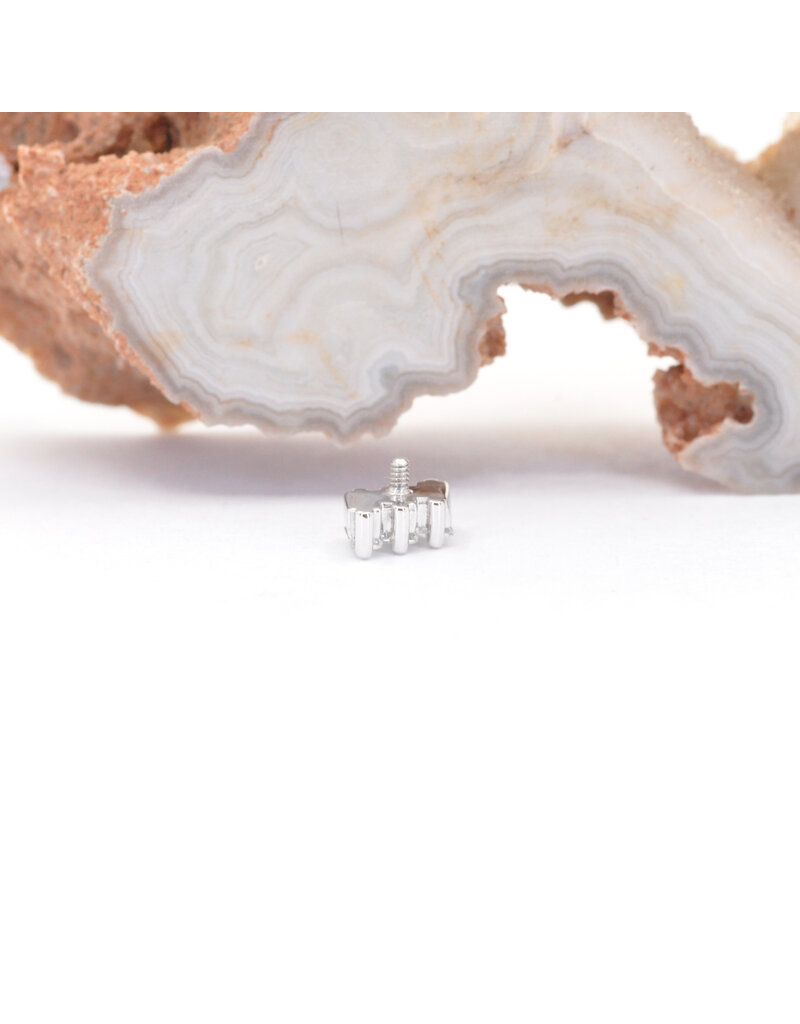 BVLA Liara 3 with CZ in 14k Gold 16g Threaded Ends by BVLA!