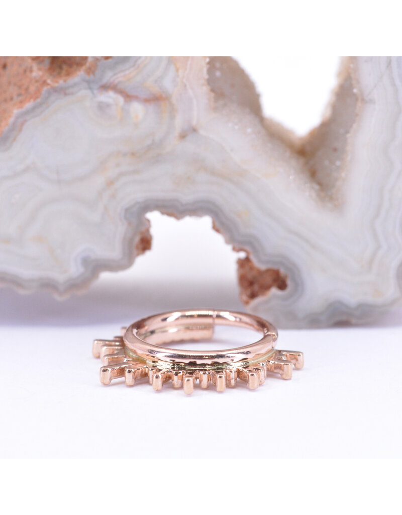 BVLA 16g Ray of Light Clicker Rings in 14k Gold by BVLA!