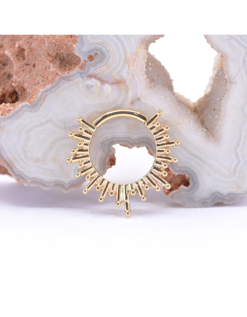 BVLA 16g Ray of Light Clicker Rings in 14k Gold by BVLA!