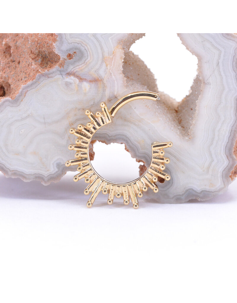 BVLA 16g Ray of Light Clicker Rings in 14k Gold by BVLA!