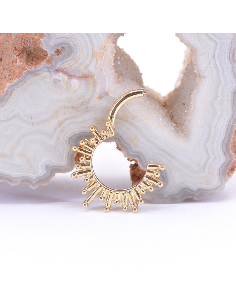 BVLA 16g Ray of Light Clicker Rings in 14k Gold by BVLA!