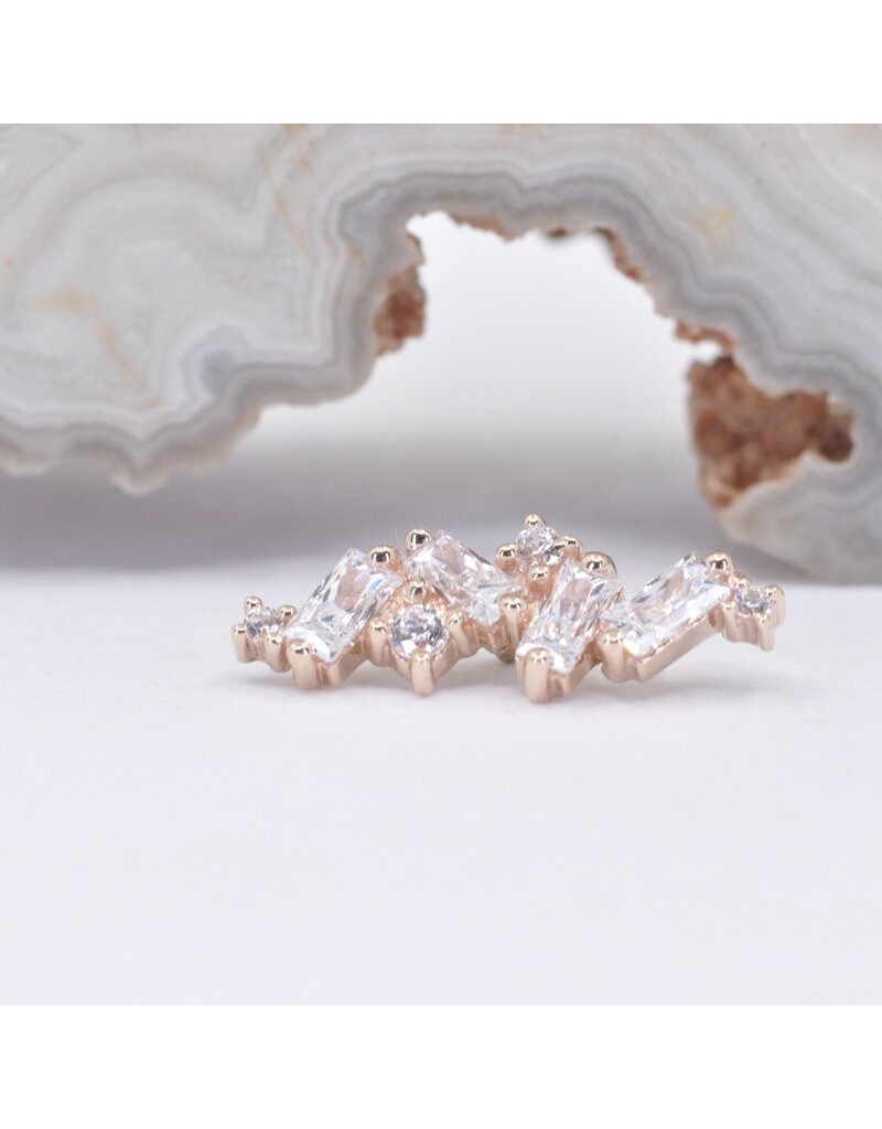 BVLA Genesis with CZ in 14k Gold 16g Threaded Ends by BVLA!