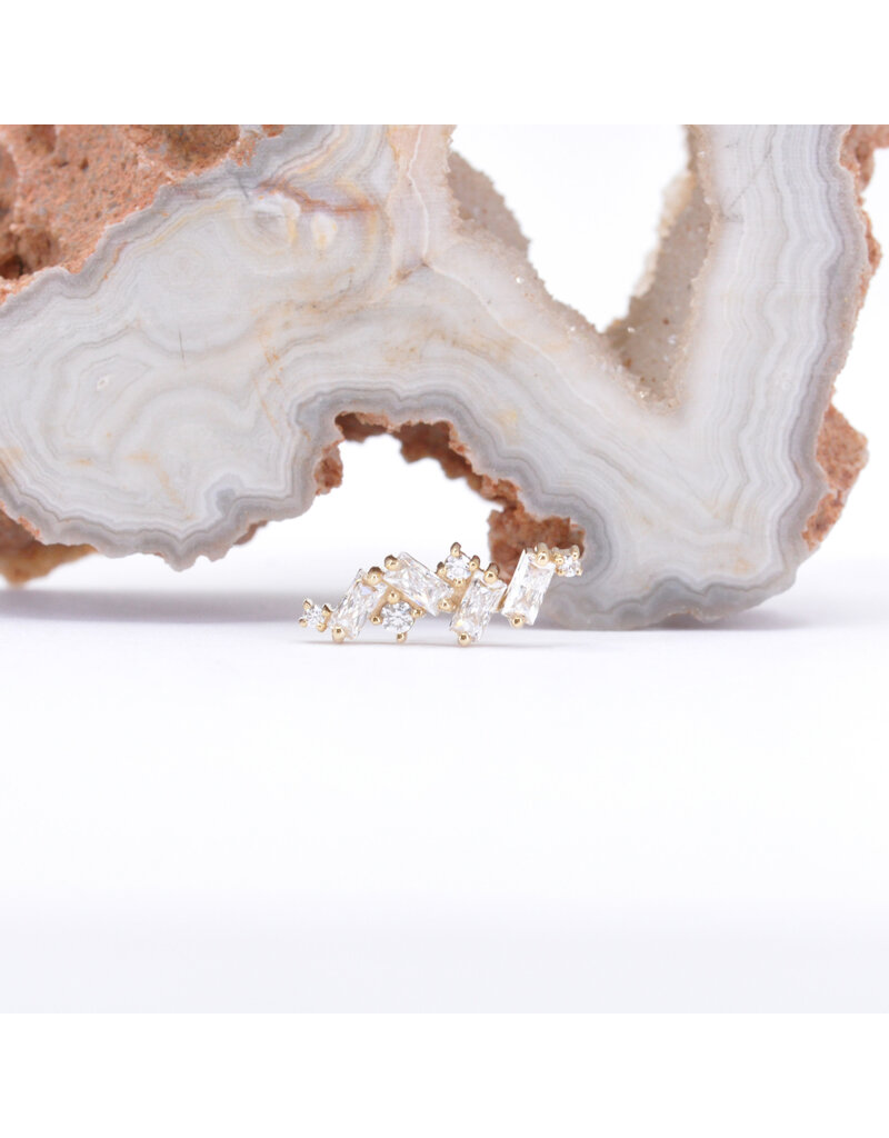 BVLA Genesis with CZ in 14k Gold 16g Threaded Ends by BVLA!