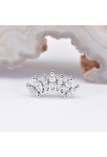 BVLA Tiny Athena with CZ in 14k Gold 16g Threaded Ends by BVLA!