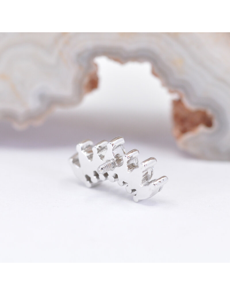 BVLA Tiny Athena with CZ in 14k Gold 16g Threaded Ends by BVLA!