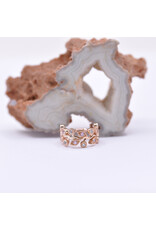 BVLA 16g 7/16" Arwen Clicker Ring with Pink CZ and CZ in 14k Rose Gold by BVLA!