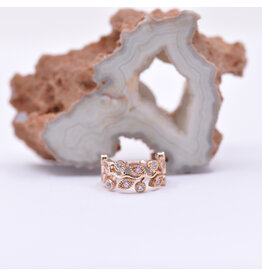BVLA Arwen Pink CZ & CZ Rose Gold 16g 7/16" Clicker Ring