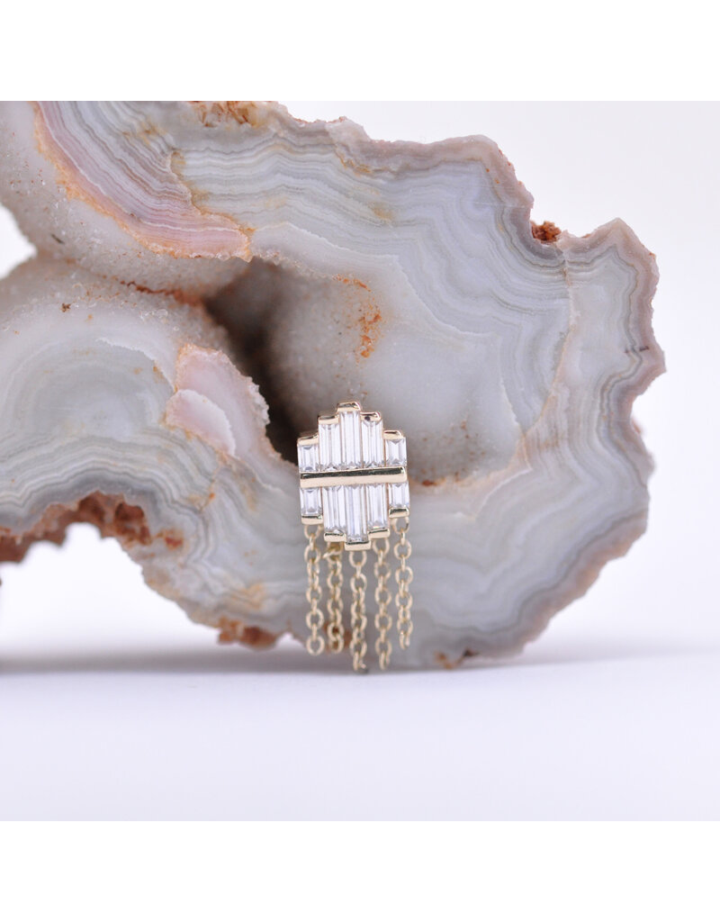 BVLA Levitate with CZ in 14k Gold 16g Threaded End by BVLA!