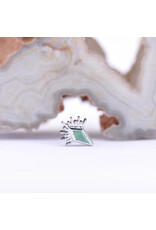 BVLA Kite Borderline with Faceted Chrysoprase in 14k White Gold 16g Threaded End by BVLA!