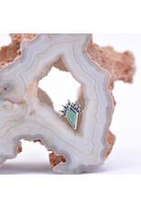 BVLA Kite Borderline with Faceted Chrysoprase in 14k White Gold 16g Threaded End by BVLA!