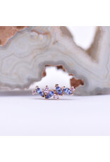 BVLA Left Facing Irina with Grade AA Tanzanite and Pink CZ in 14k Rose Gold 16g Threaded End by BVLA!