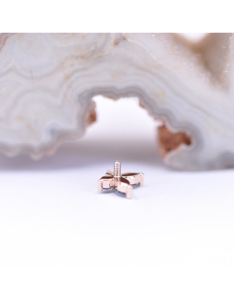 BVLA Monarch Butterfly with Alexandrite in 14k Rose Gold 16g Threaded End by BVLA!