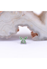 BVLA Monarch Butterfly with Grade AA Tsavorite Garnet in 14k White Gold 16g Threaded End by BVLA!