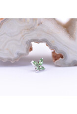 BVLA Monarch Butterfly with Grade AA Tsavorite Garnet in 14k White Gold 16g Threaded End by BVLA!