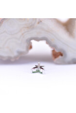 BVLA Monarch Butterfly with Grade AA Tsavorite Garnet in 14k White Gold 16g Threaded End by BVLA!