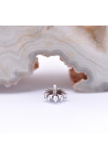 BVLA Elaine with CZ and Chrysoprase Cabochon in 14k Yellow Gold 16g Threaded End by BVLA!