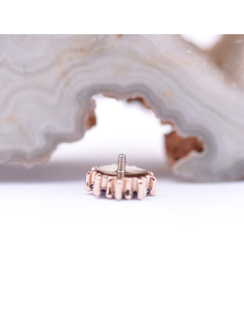 BVLA Pablito with Grade AA Iolite in 14k Rose Gold 16g Threaded End by BVLA!