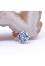 BVLA Pablito with Grade AA Aquamarine in 14k White Gold 16g Threaded End by BVLA!