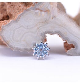 BVLA Pablito Aquamarine White Gold 16g Threaded End
