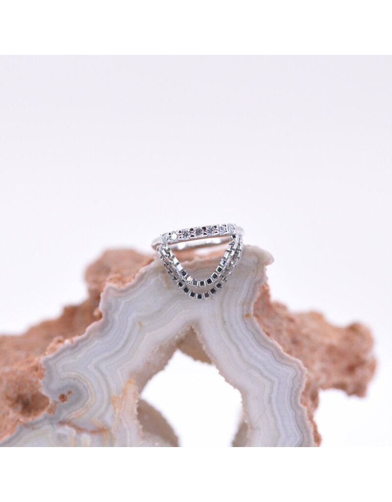 BVLA 18g Machina Seam Rings with Genuine VS  Diamonds in 14k Gold by BVLA!