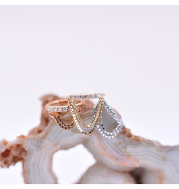 BVLA Machina Diamond 14k Gold 18g Seam Rings by BVLA