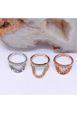 BVLA 18g Machina Seam Rings with Genuine VS  Diamonds in 14k Gold by BVLA!