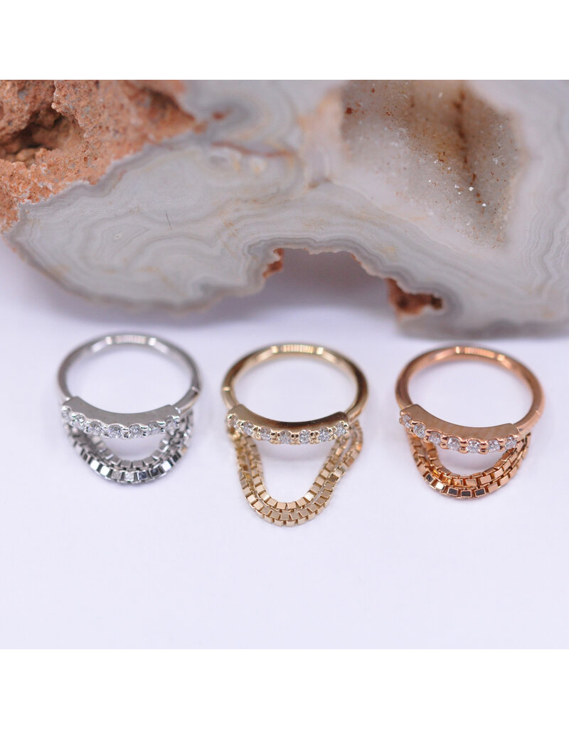 BVLA 18g Machina Seam Rings with Genuine VS  Diamonds in 14k Gold by BVLA!