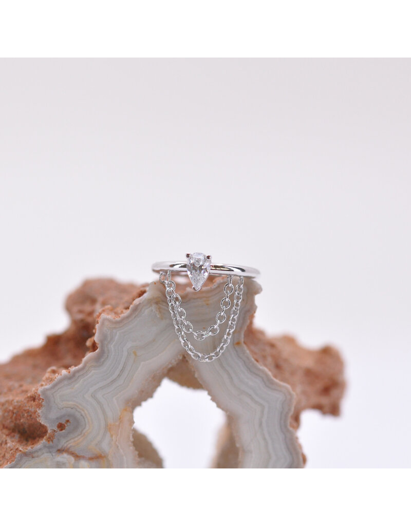 BVLA  16g 3/8" Call me! with CZ 14k Gold Seam Rings by BVLA