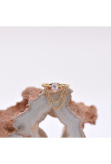 BVLA  16g 3/8" Call me! with CZ 14k Gold Seam Rings by BVLA