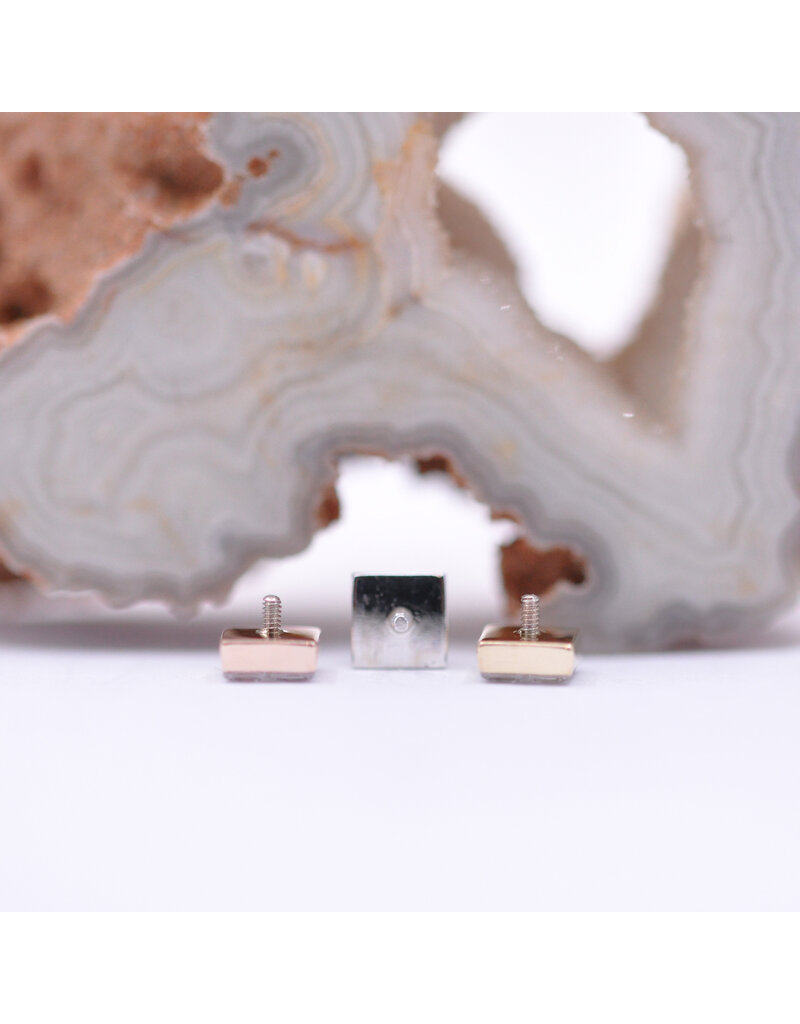 BVLA Royal Flush with CZ in 14k Gold 16g Threaded Ends by BVLA!