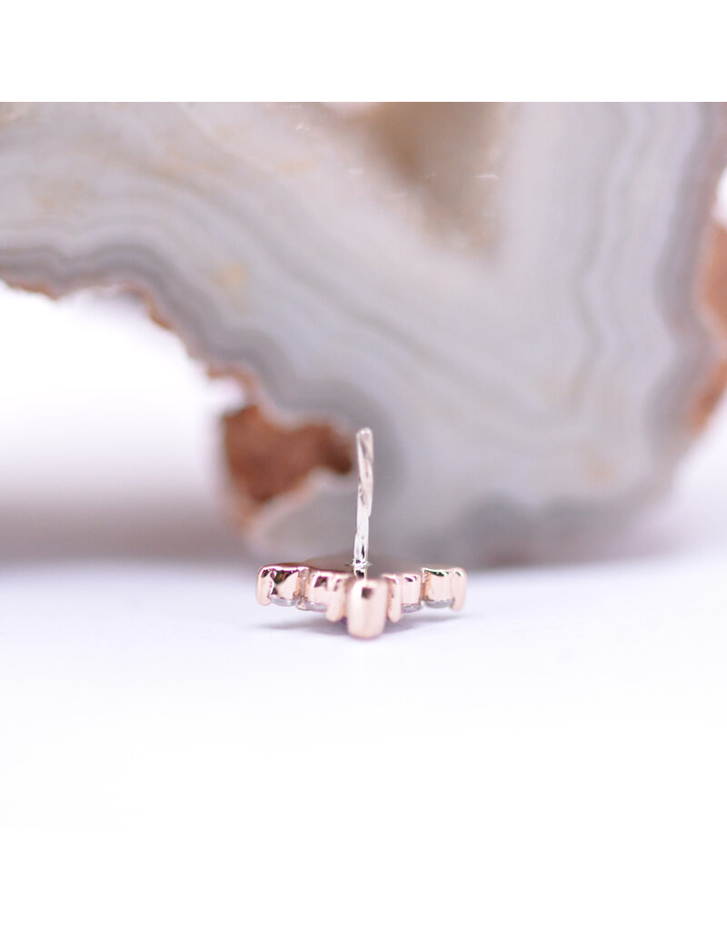 BVLA Marquise Embrace with Grade AA Rhodolite Garnet and CZ in 14k Rose Gold Threadless End by BVLA!